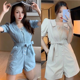 Carry jumpsuit จั๊มสูทแต่งลูกไม้