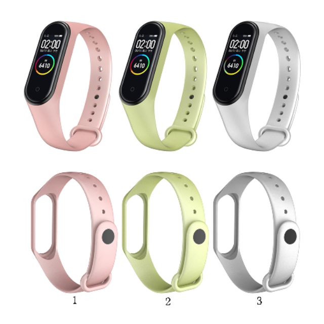 สายเสริม สี Metallic Wristband Mi Band 3 4 สีเมทัลลิค สายรัดข้อมือ TPU สายเสริม Mi band 3 Mi band 4 
