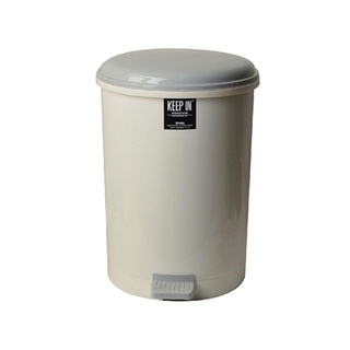 ถังขยะกลมเท้าเหยียบ รุ่น 9086-WH ขนาด 35 ลิตร สีขาว ถังขยะ Foot Pedal Trash Bin Model 9086-WH Size 35 Liters White