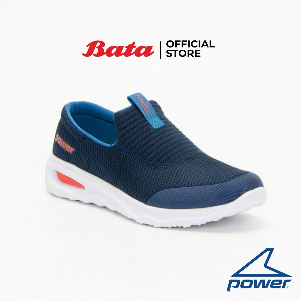 Bata Power Men's Sport Walking Shoes รองเท้าผ้าใบสนีคเคอร์สำหรับเดินของผู้ชาย รุ่น DD100 Slip On สีน้ำเงิน 8189949
