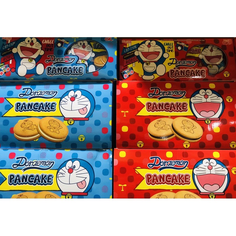 แพนเค้กโดเรม่อนกรอบอร่อย2รสชาติ ซองล่ะ5บาทบรรจุ12ซอง