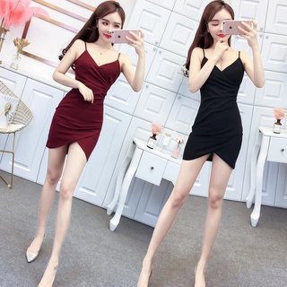 ⚡พร้อมส่งทุกวันจากไทย⏱🌴🚛ชุดสายเดี่ยว มินิ/เหนือเข่า ไซส์S-3XL