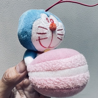 #พวงกุญแจ #ตุ๊กตา #โดราเอม่อน ถือ #แป้งทอด #สีชมพู #นุ่มๆ #ป้าย #Furyu #Doraemon #ลิขสิทธิ์แท้ #Fujiko #pro