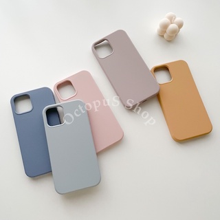 (สำหรับ 11-13 pro max) เคสซิลิโคน สีพื้น ไม่มีโลโก้ เคสกำมะหยี่ ลบรอยปากกาได้ ***พร้อมส่ง***