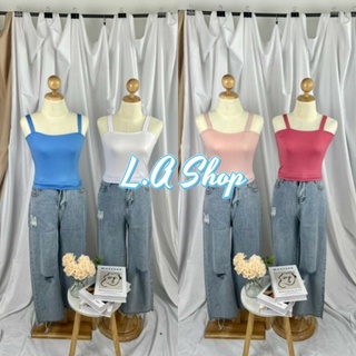 L.A Shop ​​พร้อมส่ง  เสื้อกล้าม ผ้านิ่มลื่นใส่สบาย สีสดรับซัมเมอร์เก๋ๆ "DX-9720"