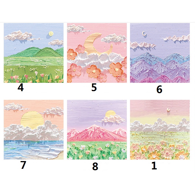 สติกเกอร์ ลายภาพวาดสีน้ำมัน สําหรับตกแต่งภูมิทัศน์ - รูปที่ 2