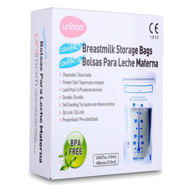 Unimom Compact BPA-Free Milk Storage Bags 210ml (30 ถุง/กล่อง) UM870251