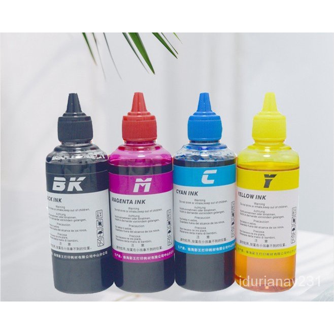 😊หมึกเติม HP ยี่ห้อ,100ml หมึกเติมเครื่องพิมพ์อิงค์เจ็ท เครื่องติดแทงค์&ตลับหมึก (Ink refill) HP680 