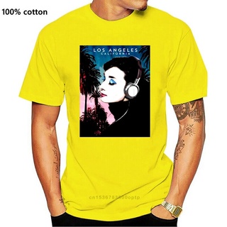 [S-5XL] ขายดี เสื้อยืดคลาสสิก ลาย Audrey Hepburn Los Angeles California สําหรับผู้ใหญ่ GHbhdk26MMikcn91