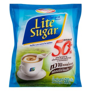 ไลท์ซูการ์วัตถุให้ความหวานแทนน้ำตาลถุง 500กรัม Light Sugar Sweetener Substitute 500g.