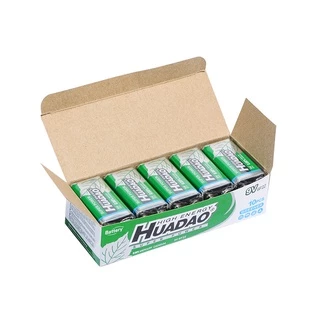 ถ่าน ขนาด 9V ปลอดสารตะกั่ว ปลอดภัย 0.00% MECURY CADMIUM HUADAO 9V (1ก้อน สีเขียว)