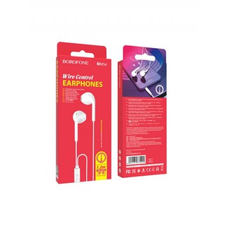 BOROFONE BM54 หูฟัง BM54 Small talk earphones with microphone, 3.5mm plug, 1.2m cable