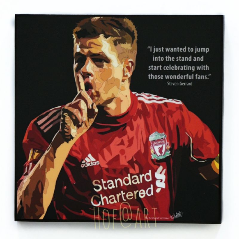 Steven Gerrard #2 สตีเวน เจอร์ราร์ด​ Liverpool ลิเวอร์พูล​ หง​ส์แดง​ รูปภาพ​ติด​ผนัง​ pop art ฟุตบอล​ กรอบรูป​​ ของขวัญ​