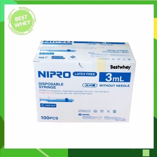 ยกกล่อง Nipro Syring 3 ml. บรรจุกล่องละ 100 ชิ้น(604)