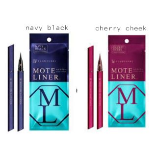 FLOWFUSHI Mote Liner liquid eyeliner (navy black or cherry cheek)