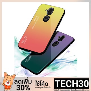 nokia 8 . 1 nokia 7 . 1 plus nokia 9 nokia x 7 เคสกระจกนิรภัยไล่โทนสีป้องกันรอยขีดข่วน