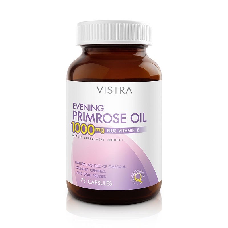 Vistra Evening Primrose Oil 1000 mg plus vitamin E 75 เม็ด