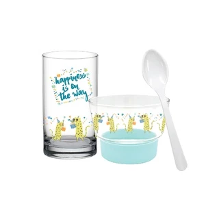 OCEAN แก้ว + ชาม Live Young Breakfast Set (Pack of 2)
