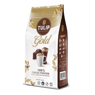 TULIP GOLD ทิวลิป โกลด์ โกโก้ผงแท้ 100% แบบถุงเติมขนาด 500 กรัม