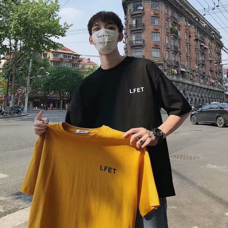 เสื้อยืดลำลอง แขนสั้น ทรงหลวม โอเวอร์ไซซ์ สไตล์ฮ่องกง สำหรับนักเรียน มีให้เลือก 4 สี ไซซ์ S-5XL
