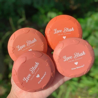 (ใช้โค้ด INCM8L3 ลด 50% สูงสุด 50 บาท)  บลัชออนสีพีช สีส้ม ปัดแก้ม ส้มอิฐ 🍊🍑  KISS BEAUTY LOVE BLUSHER #83275