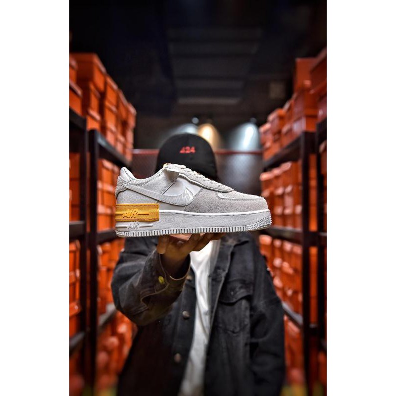 Nike air force discount 1 shadow gris orange