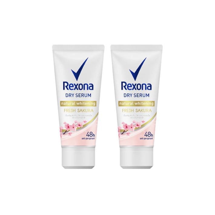 [ส่งฟรี] Rexona Natural Whitening Dry Serum Sakura 50 ml. (2 pcs) UNILEVER EOjZ