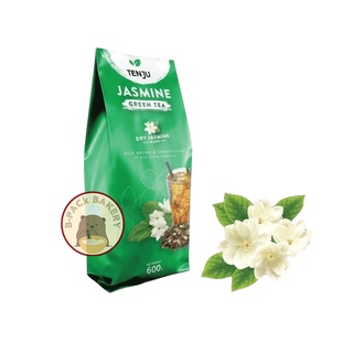 (ถุงเขียว) เท็นจู ใบชาเขียวมะลิ  Tenju Jasmine Green Tea 600g