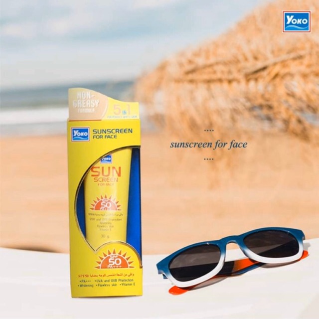 ครีมกันแดดสำหรับใบหน้า Yoko sunscreen for face SPF50PA++ Shopee Thailand