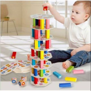 บล๊อคไม้ไม่ธรรมดาStacking Tower เล่นได้หลายแบบ คุ้มมาก เล่นได้ตั้งแต่เด็กจนโต