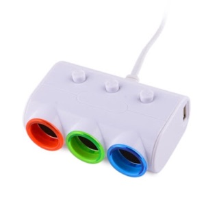 ของแท้!! Olesson IN-CAR (รุ่น1523) 2 CORE 2 USB 3 SOCKETS ADAPTER (120W UNIVERAL) มีสองสี