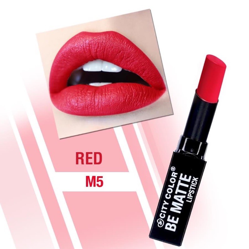 ลิปสติกCity color #BeMatte สีแดง