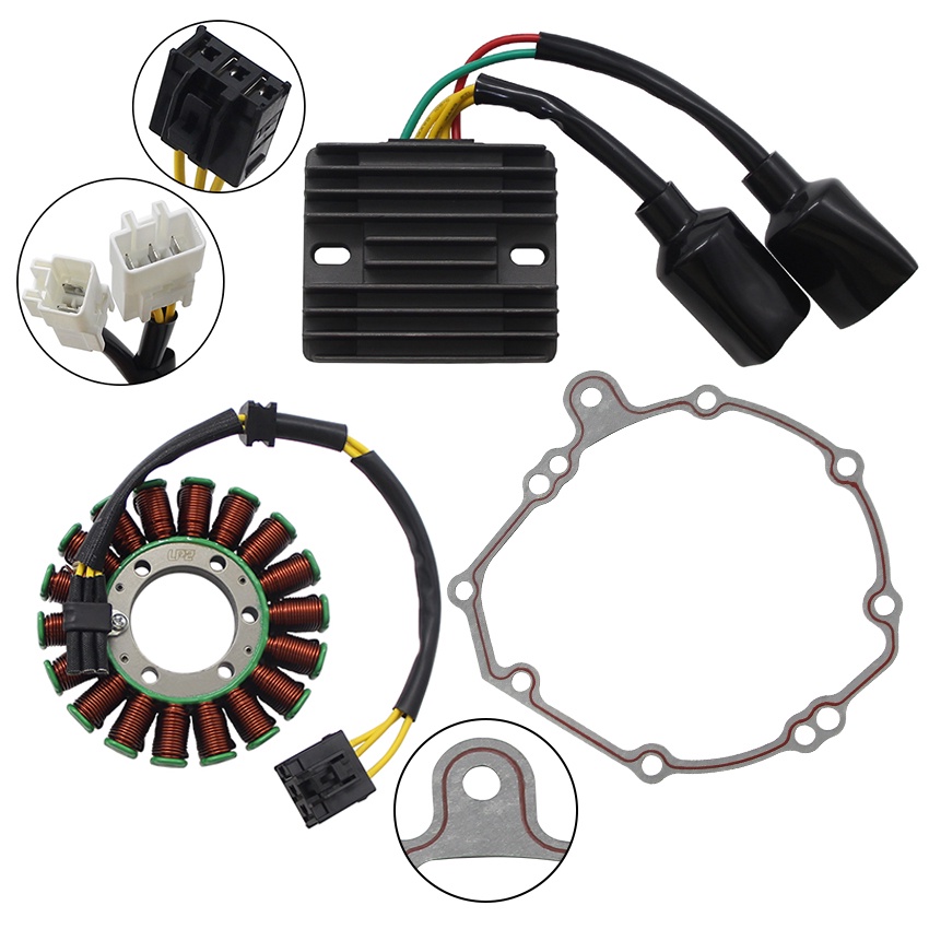 Motorcycle Voltage Regulator Rectifier+Ignition Magneto Stator Coil+Generator Cover Gasket For Honda CBR1000 CBR1000RR 2