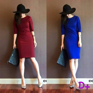 ราคา 260 บาท  NEW!!! Long sleeve Dress เดรสผ้ายืดคอตตอนแมงโก้ หนานุ่มใส่สบาย เข้าทรงใส่แล้วหุ่นดี เก