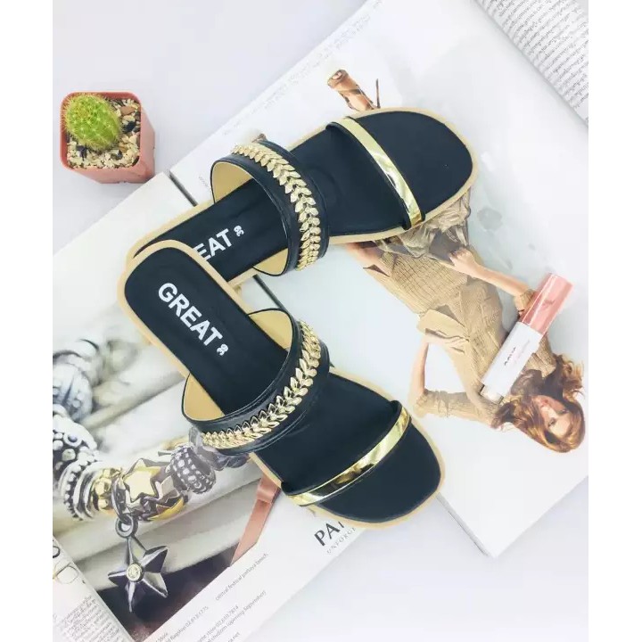 GREAT-A123 รองเท้าผู้หญิง รองเท้าแฟชั่นผู้หญิง ไซส์ใหญ่ สวยงาม พื้นนิ่ม เบา ใส่เที่ยวชิวๆ ไซส์36-45