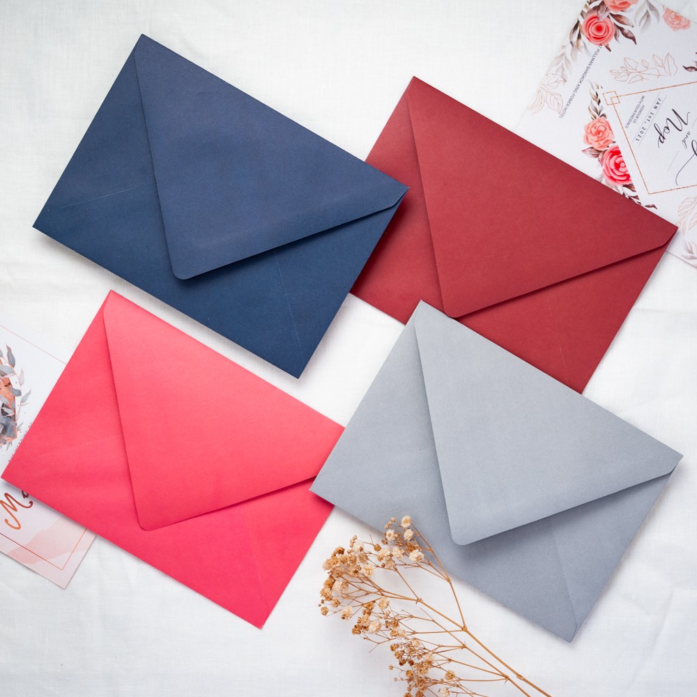 ซองงานแต่ง ซองยุโรป ขนาด 4x6, 5x7 นิ้ว  งานแต่ง ซองฝายุ 100g (50 ซอง) Envelope