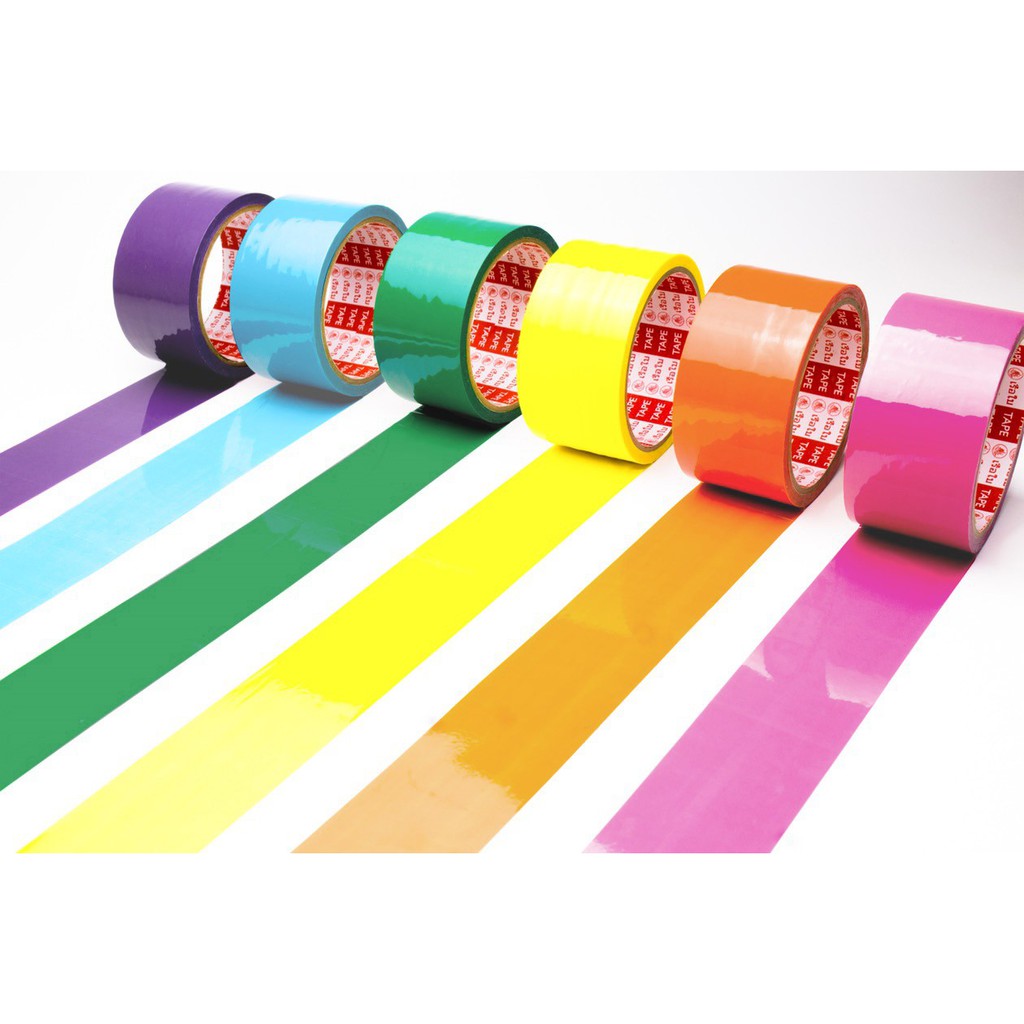 Oppสี เทปปิดกล่องสีสดสวย เทป OPP ขนาด 2นิ้ว