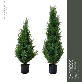 Cypress tree ต้นไซเปรส  ขนาดสูง 90-120-150 CM ต้นไม้ปลอมเกรดพรีเมี่ยม มาดามขจี  Premium Artificial Plant