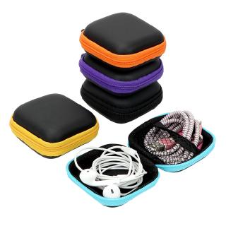 Portable Earbuds Pouch Box Mini Zipper Hard Case Headset Cover Protector Storage Bag Cable Organizer