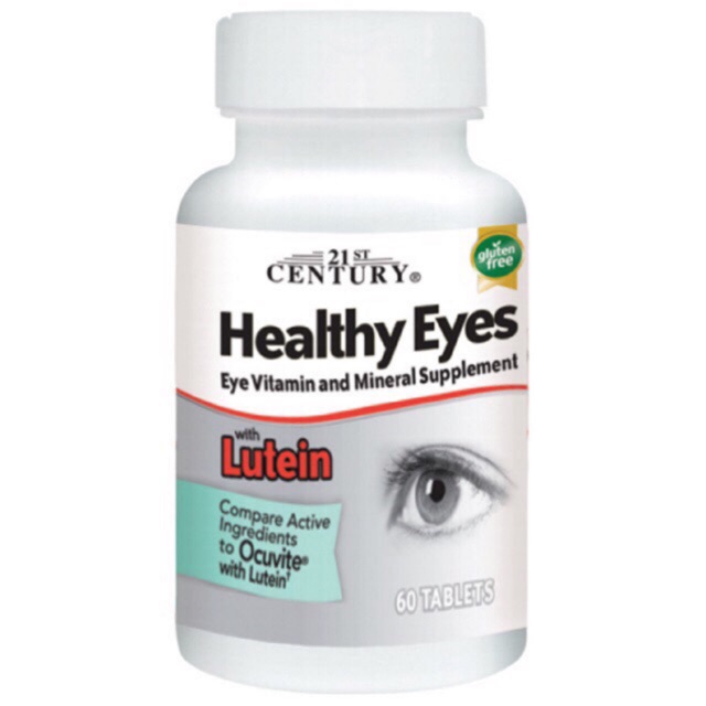 พร้อมส่ง 21st Century Healthy Eyes with Lutein 60 caps. (แพคเกจใหม่)
