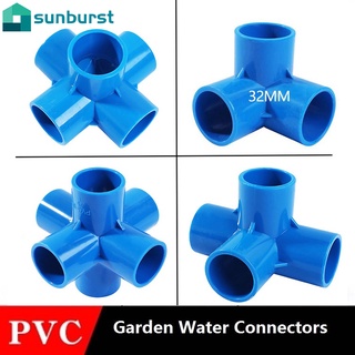 ท่อน้ํา PVC สามมิติ สีฟ้า 20-50 มม. ชั้นวางของมุมขวา / ท่อน้ําชลประทาน ข้อศอก ข้อต่อที