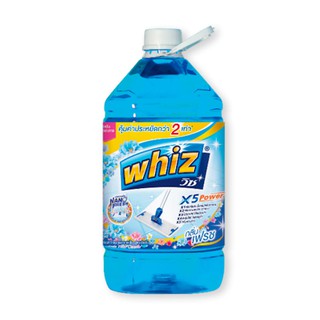 ✨นาทีทอง✨ วิซ น้ำยาถูพื้น สูตรเข้มข้นX5 กลิ่นเฟรช ขนาด 5200 มล. Whiz X5 Floor Cleaner Blue 5200 ml