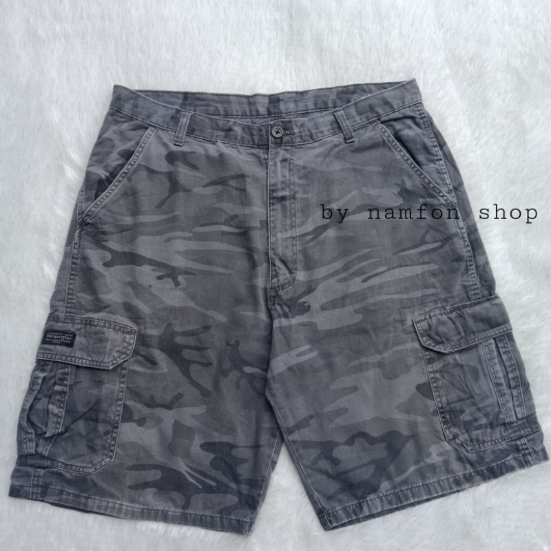 Wangler กางเกงขาสั้นลายทหาร กางเกงขาสั้นผู้ชายสามส่วน แบรนด์แท้!! กางเกงวินเทจ ใส่เที่ยว ใส่ทำงาน