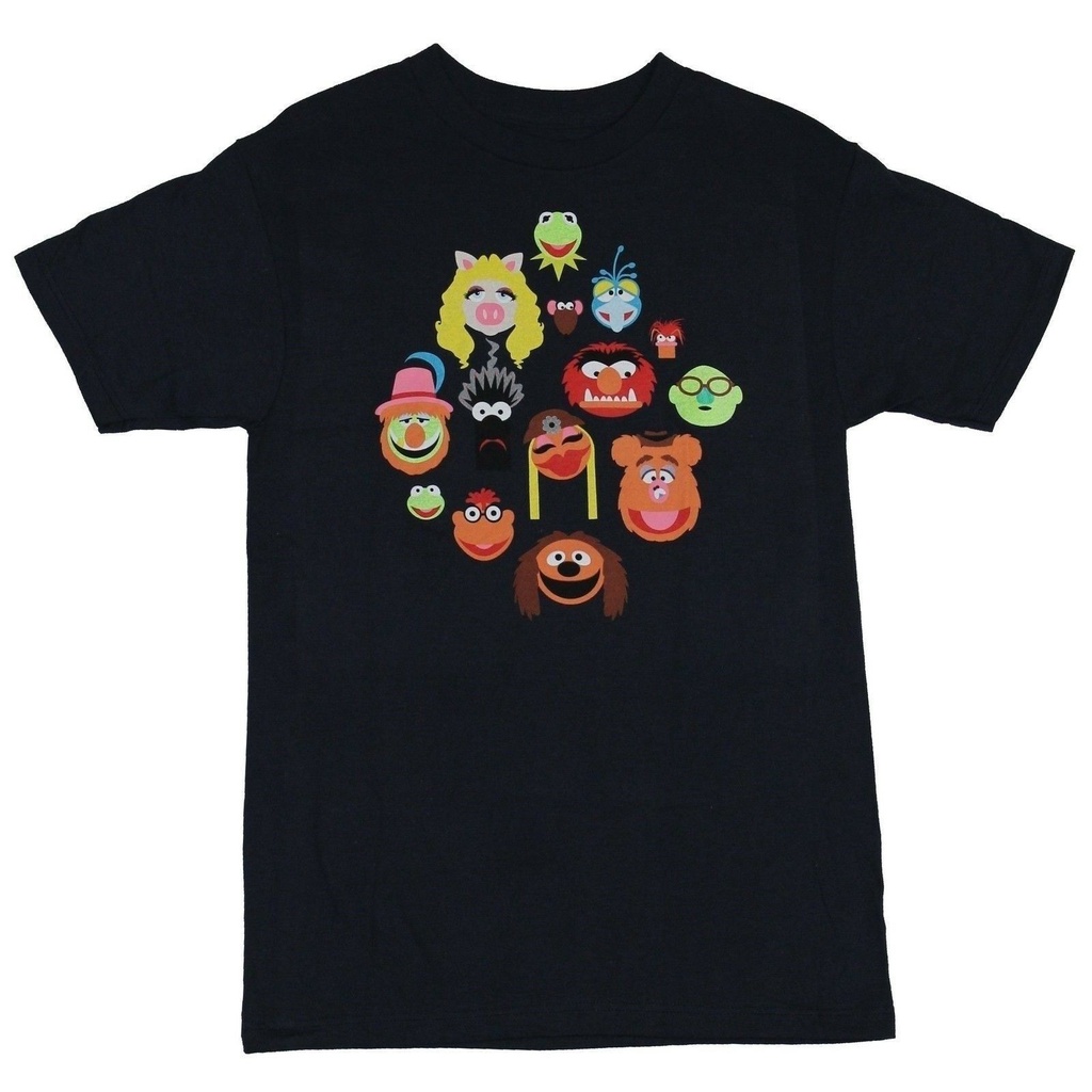 The Muppets Mens Tshirt จัดแต ่ งทรงผม Circle Face Collection Kermit Piggy