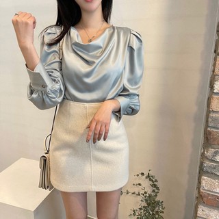 Silk satin top (ส่งฟรี ems)