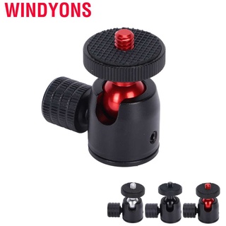 Windyons หัวบอลขาตั้งกล้อง ขนาดเล็ก พร้อมสกรู 1/4 นิ้ว และอะแดปเตอร์เมาท์ขาตั้งกล้อง สําหรับไฟวงแหวนกล้อง Dslr