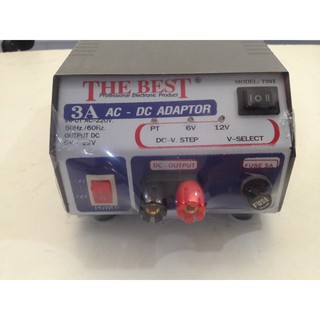 THE BEST Adapter อแดปดตอร์แปลงไฟ AC-DC 220VAC-12-VDC-6VDC 3A THE BEST 3A