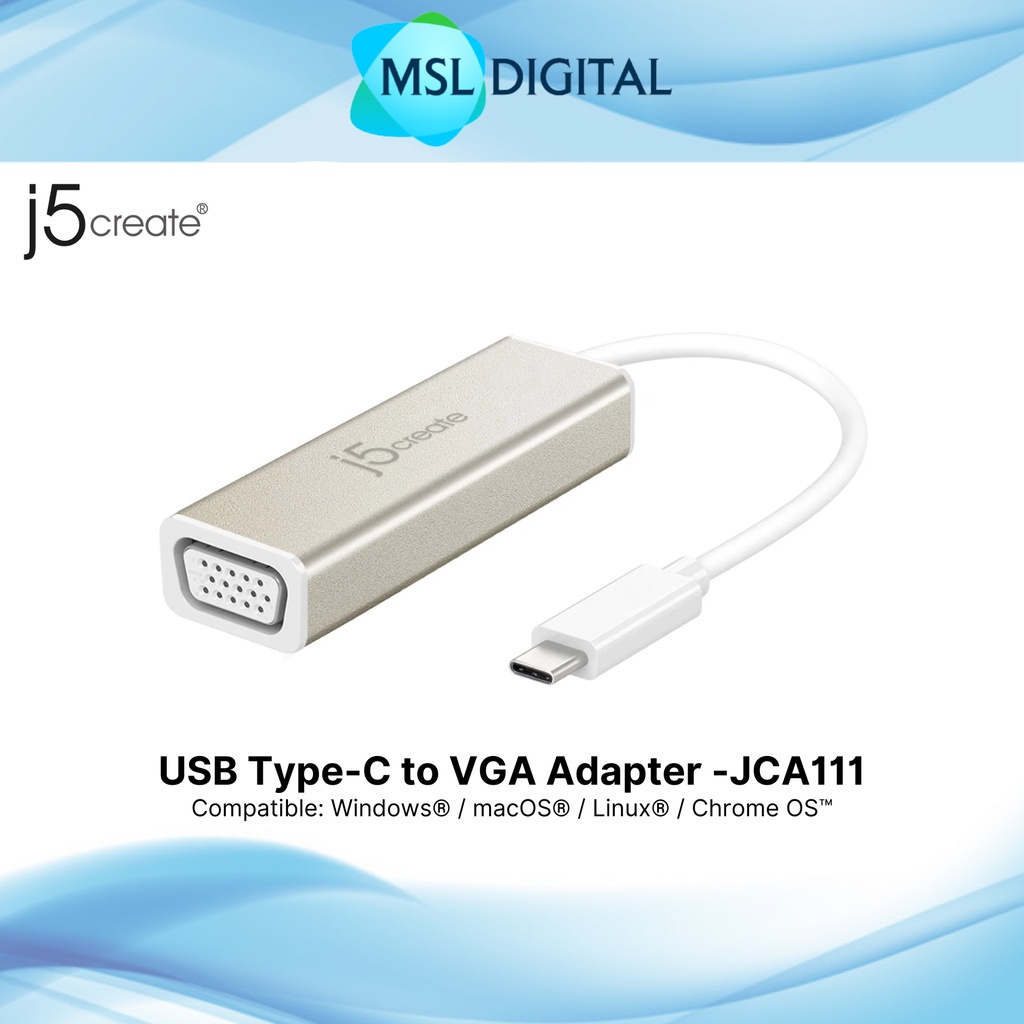 J5create อะแดปเตอร์ USB Type-C เป็น VGA - JCA111