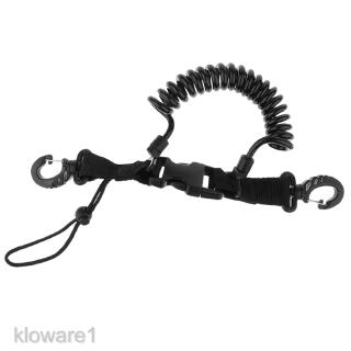 Scuba Diving Spring Coil Camera Lanyard With Snap Clips Quick Release Buckle