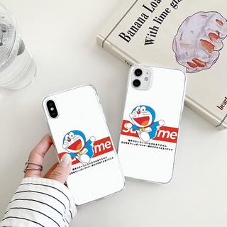 supreme Doraemon เคสไอโฟน 14 pro max cartoon iPhone 7 8 Plus Se2020 เคส 13 12 11 pro case X Xr Xs Max 8พลัส cover